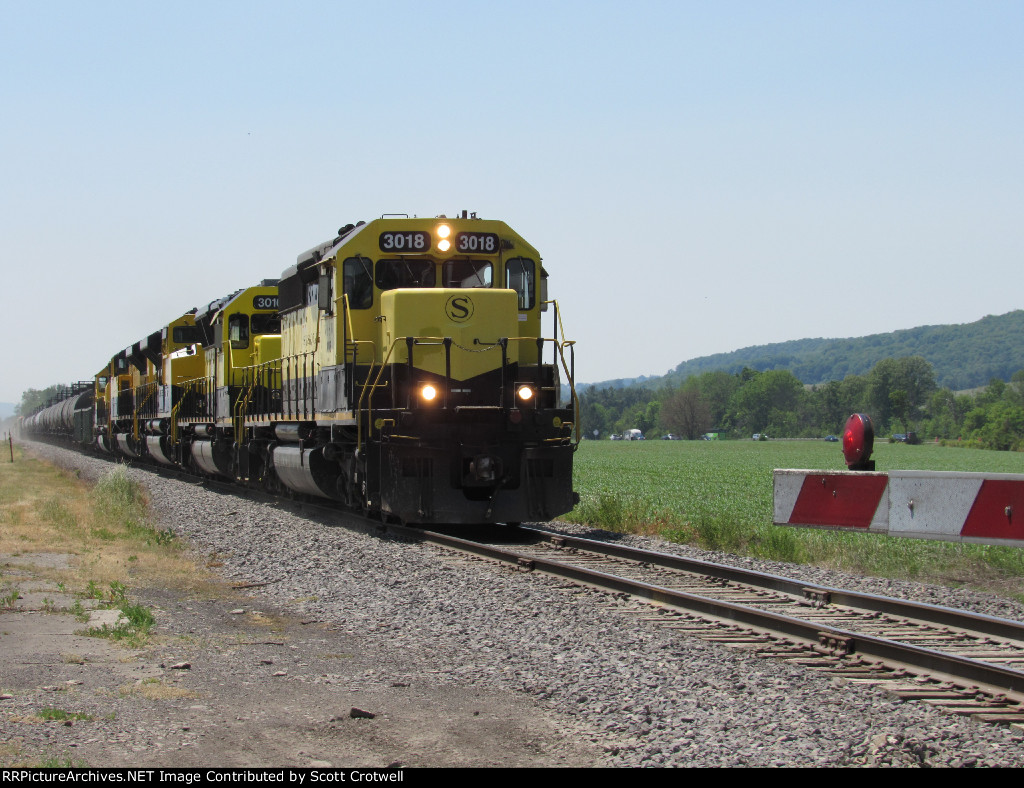 At the grade crossing